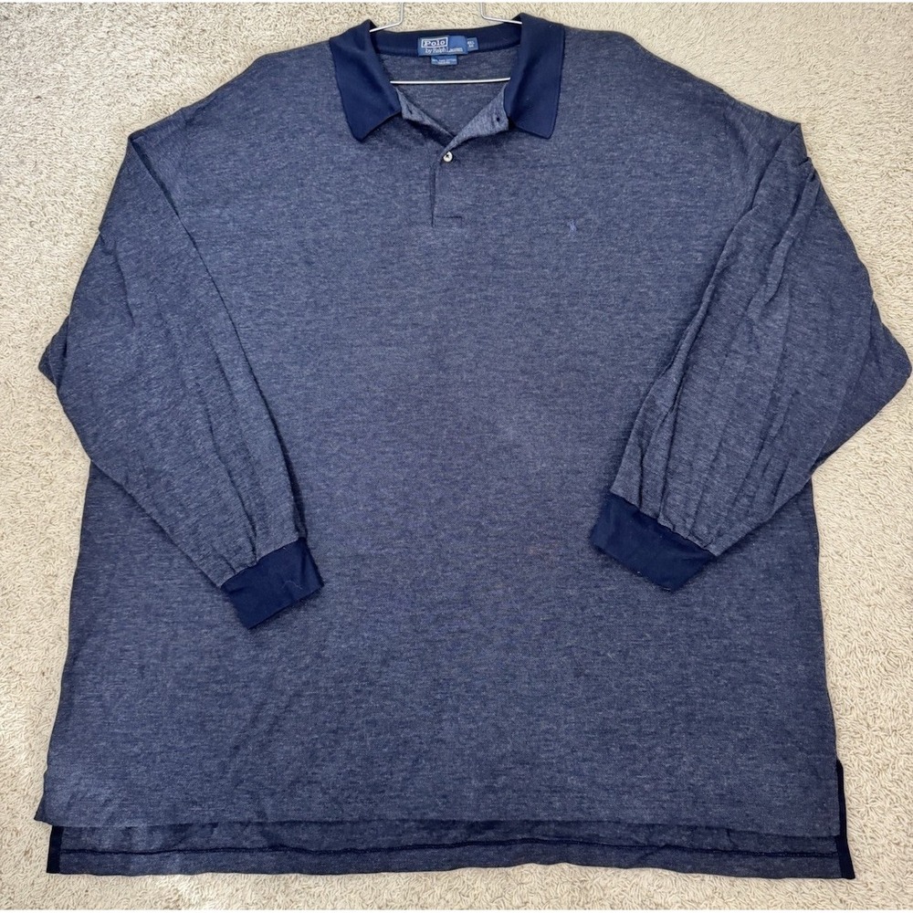 Polo Ralph‎ Lauren Men's Pima Cotton Long Sleeve Classic Polo Shirt Size 4XL Big
